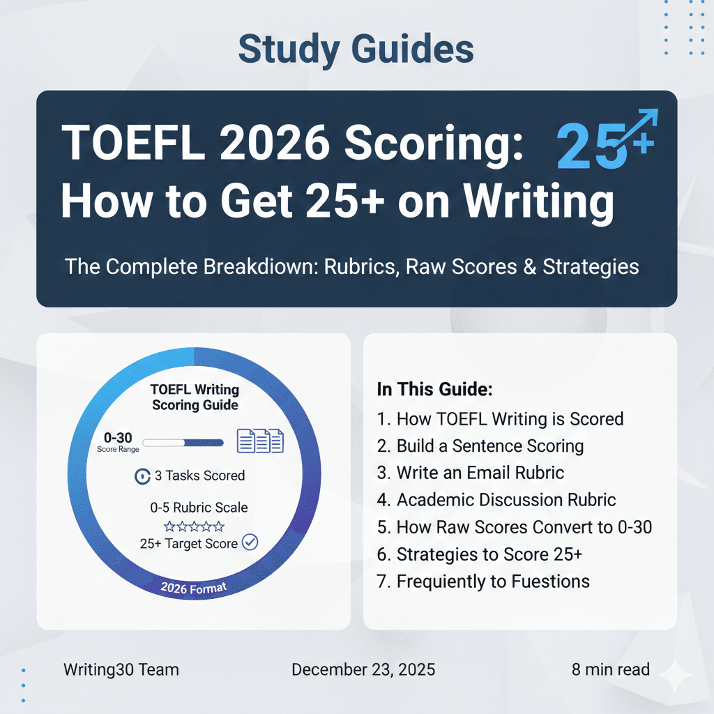 Official TOEFL 2026 Writing Rubrics: Complete Scoring Guide